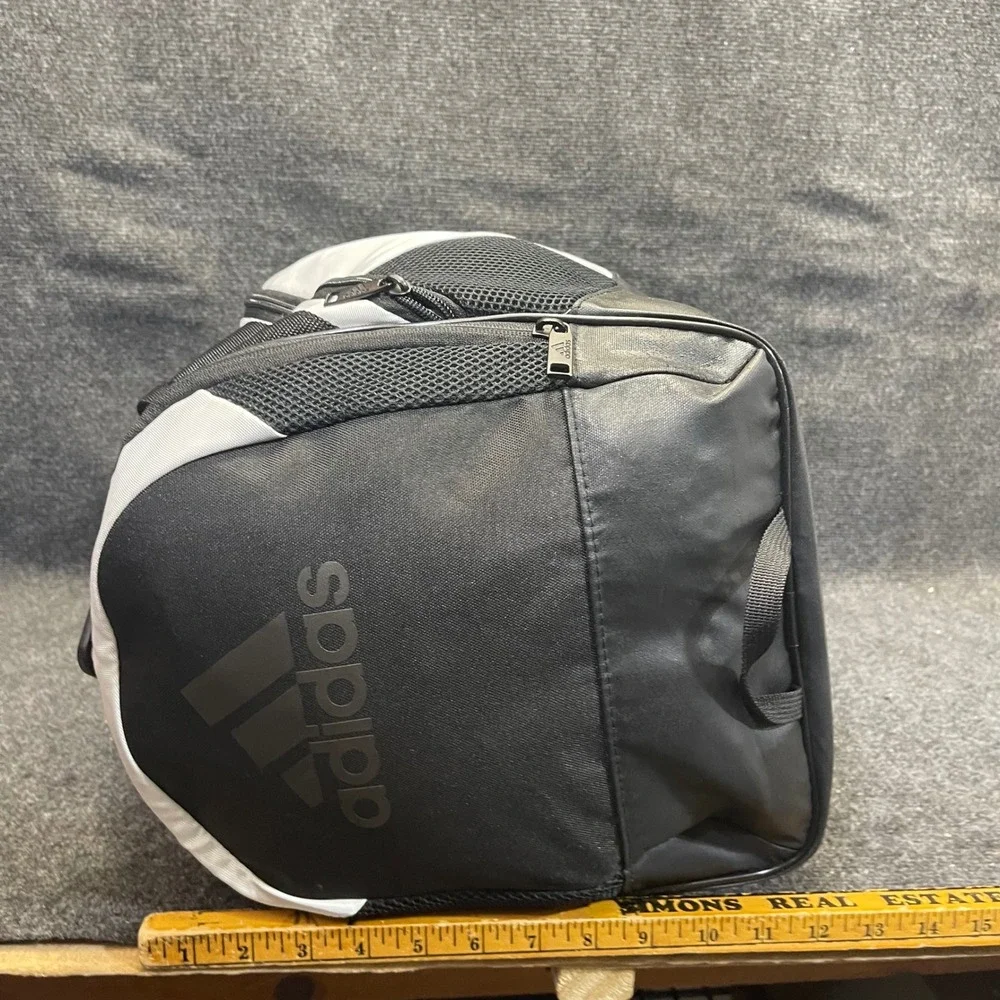 Adidas 977405-F White/Black Sport Gym Travel Carryall Team Issue II Duffel Bag